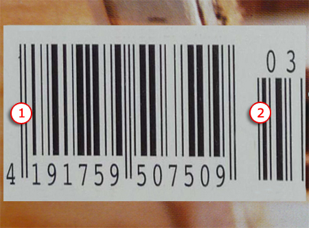 The image above shows a barcode for a magazine.